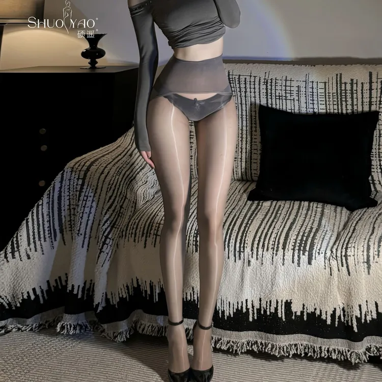 极光无痕丝滑油亮1D超薄性感珠光连裤袜360无缝档丝袜薄款防勾丝