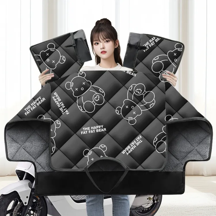 电动车挡风被冬款加绒加厚防水防雨电瓶车加宽加大冬季保暖防风罩