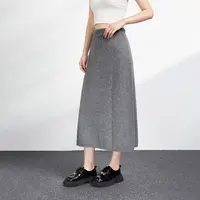 【千玺】【含羊毛】圣迪奥简约百搭通勤宽松时尚毛呢半身裙S243Z1112