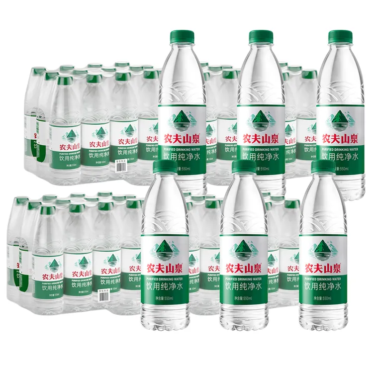 72瓶农夫山泉纯净水550ml*24瓶*3件/12瓶*6件绿盖饮用水整箱批发