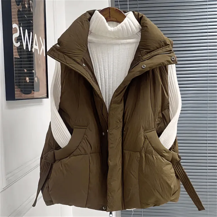 胖mm200斤欧版加厚棉服马甲女短款宽松显瘦洋气背心外穿无袖棉服