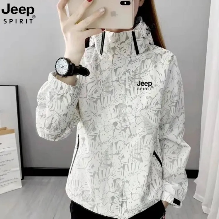 JEEP户外冲锋衣女秋冬季三合一可拆卸防风防水加厚夹克风衣外套男