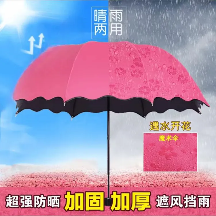 太阳伞晴雨伞手动防晒遮阳伞挡雨小清新学生黑胶防紫外线