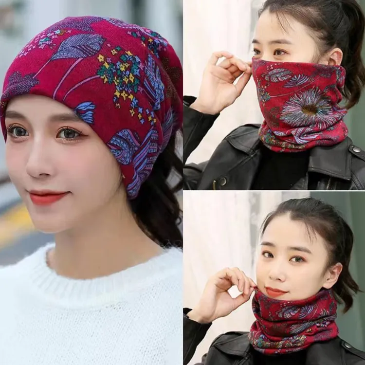 秋冬百变围脖帽子围巾百搭潮流围脖妈妈帽扭扭帽7