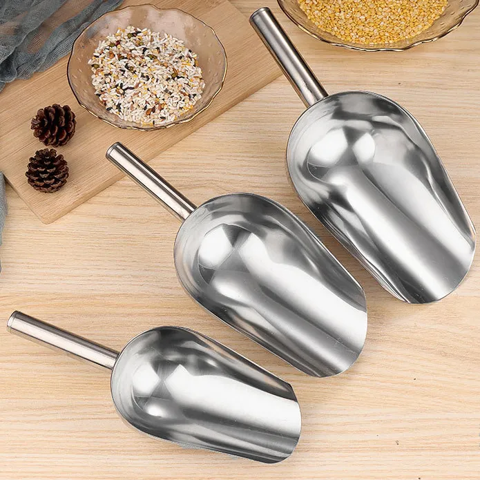 加厚不锈钢铲子家用面粉杂粮铲商用大号茶叶铲超市多用干果糖果铲