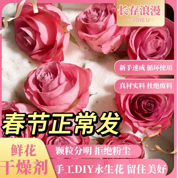 手工鲜花干花干燥剂DIY永生花室内家用标本保存可重复使用干花剂
