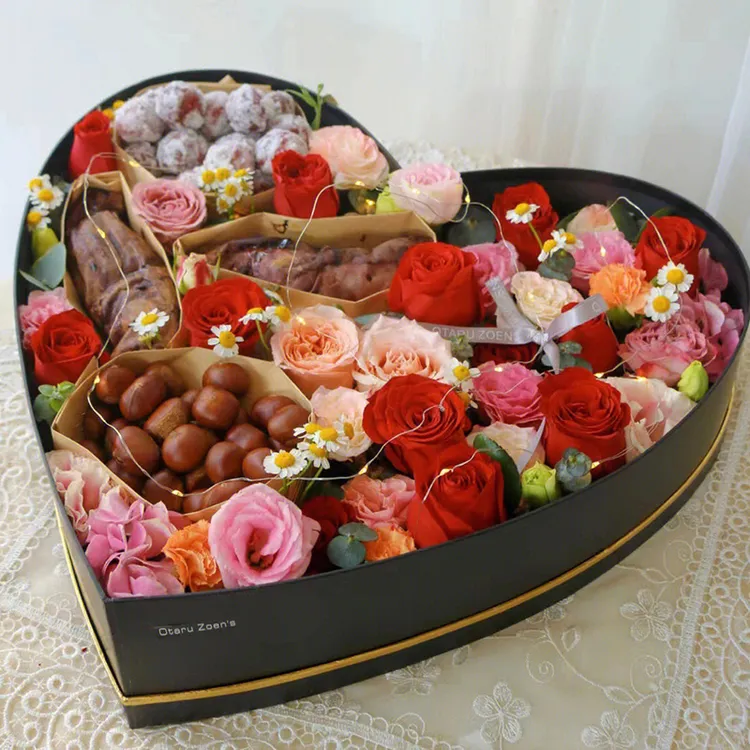 创意暖秋入秋四件套礼盒板栗花束奶茶零食鲜花速递全国同城配送