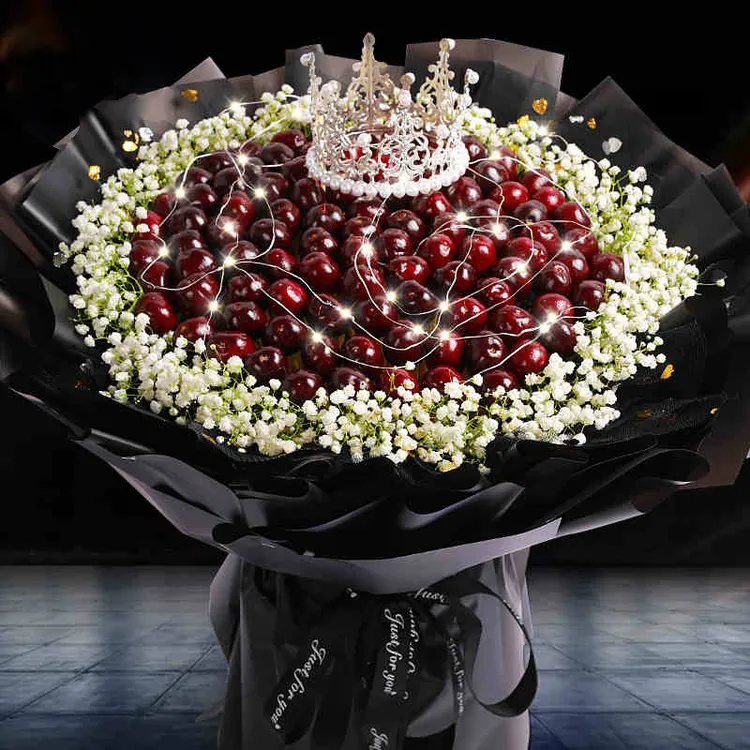 车厘子草莓花束水果礼盒鲜花速递同城北京上海广州店全国配送女友