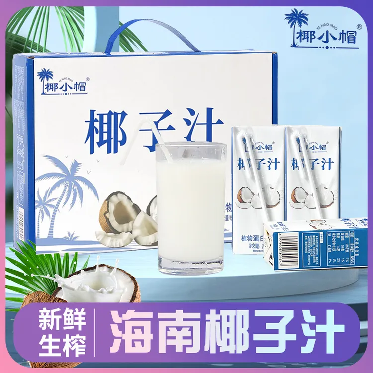 椰小帽 椰子汁植物蛋白饮品风味饮料250ml*10盒新鲜醇香即饮-T