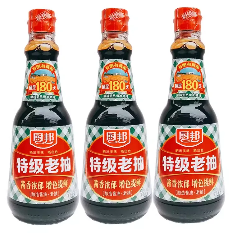 厨邦特级老抽410ml上色黄豆酿造酱油红烧爆炒卤味焖煮炖猪蹄调料