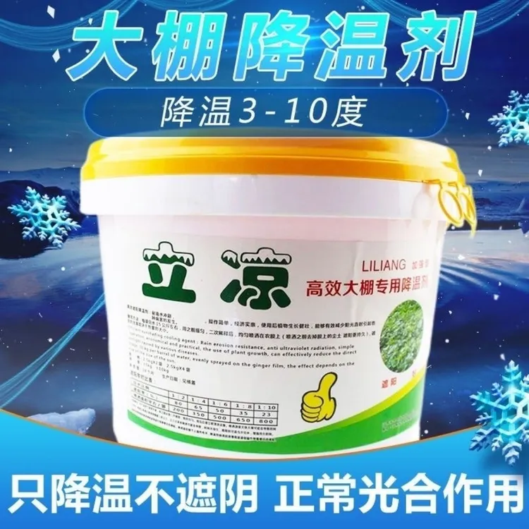 厂家直销蔬菜大棚温室专用立凉拱棚遮阳降温涂料进口耐冲刷降温剂