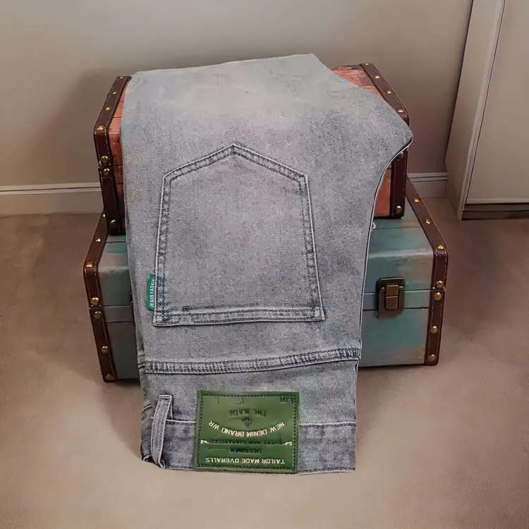 博利凯葆碟潮牌复古弹力牛仔裤男春秋季水洗浅色裤子修身直筒长裤