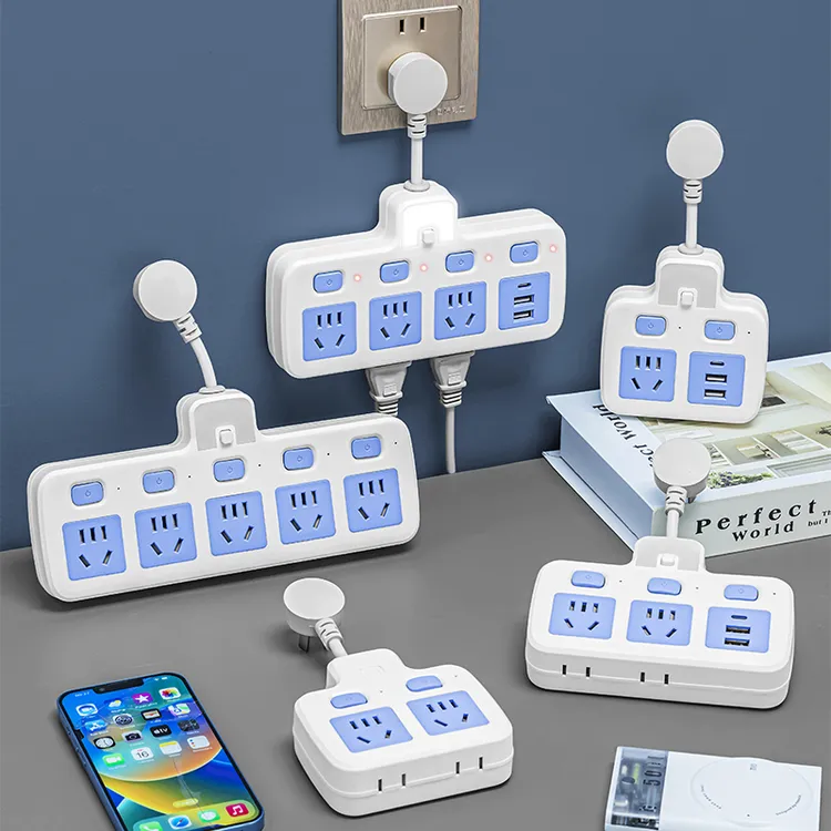 TIANTU/天兔插座转换器面板多孔位无线接线排插插排扩展多功能