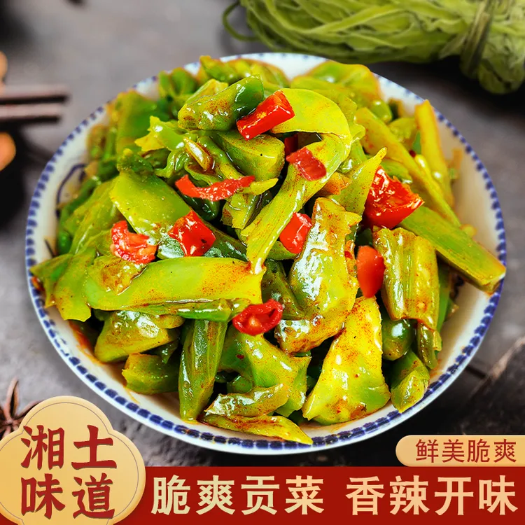 脆爽贡菜下饭菜辣椒酱响菜拌面小吃小菜开味即食咸菜酱菜
