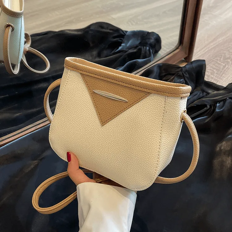 SHXI高级感真皮质感包包女大容量网红时尚水桶包百搭单肩包斜挎包