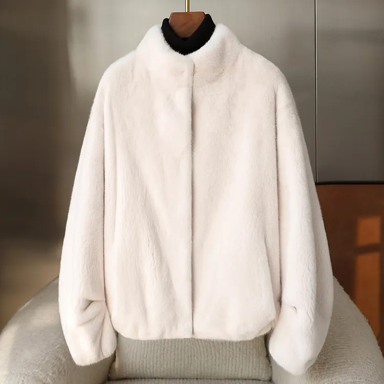 2025新款进口紫标貂皮大衣天鹅绒整貂时尚年轻款水貂毛皮草外套女