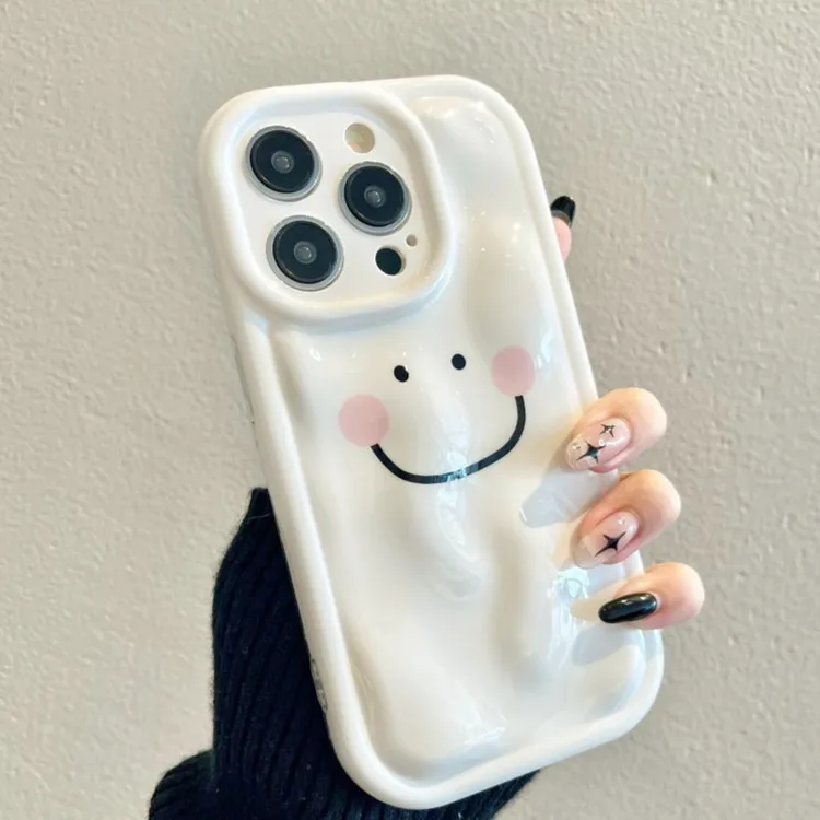 简约笑脸表情iphone14promax手机壳新款苹果13防摔12情侣可爱女款