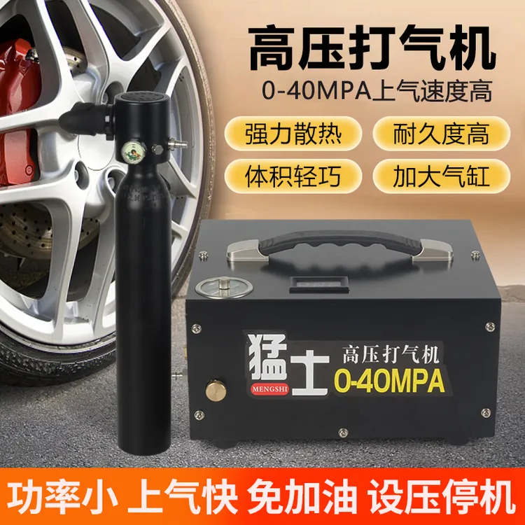 猛士12V车载高压充气泵30mpa电动潜水瓶呼吸风冷打气泵40mpa220v