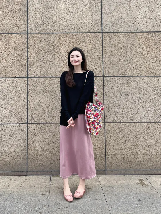 2024新款早秋冬季休闲简约上衣搭配气质百搭半身裙短裙子子潮流