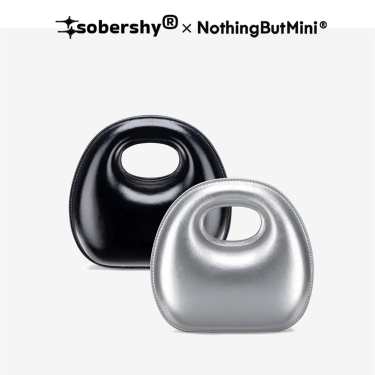 sobershy×nothingbutminics抛光蓬蓬包时尚高档立体