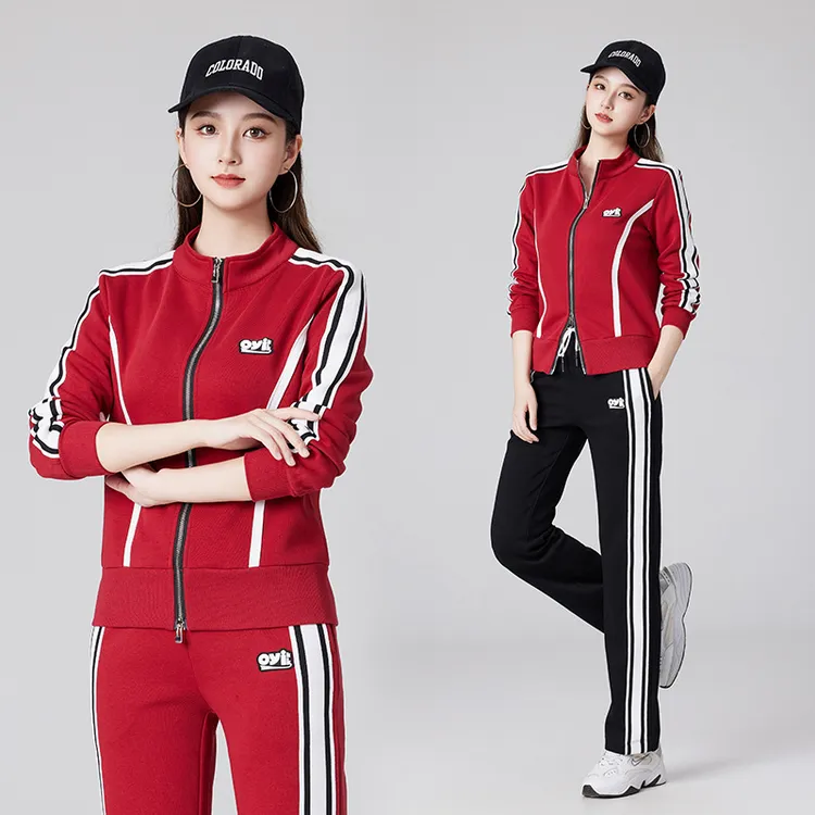 广场舞衣服女款2024新款秋冬季健身跑步跳操运动休闲团体服女单件
