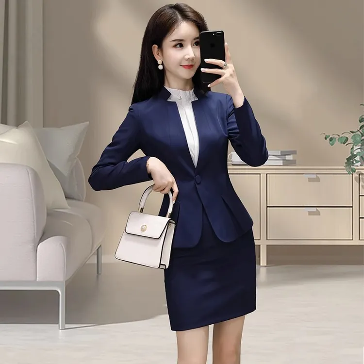 高端时尚职业装西装套装女气质总裁正装工作服小个子面试西服工装