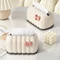 法式黑底吐司纸巾盒家用桌面收纳抽纸盒客厅餐巾纸盒收纳盒摆件