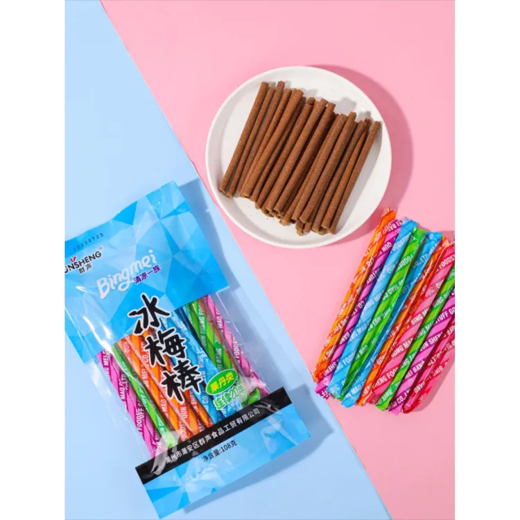 群声冰梅棒陈皮棒华华丹怀旧后小时候的零食儿时回忆网红小吃笋0g