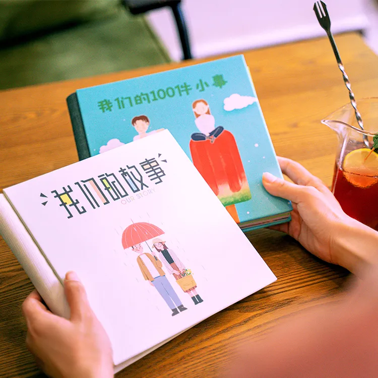 恋爱的100件小事diy打卡相册七夕恋爱100件小事手绘恋爱纪念册