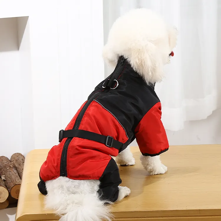 狗狗衣服秋冬款加厚棉衣小型犬泰迪比熊博美冬季保暖防水四脚衣服