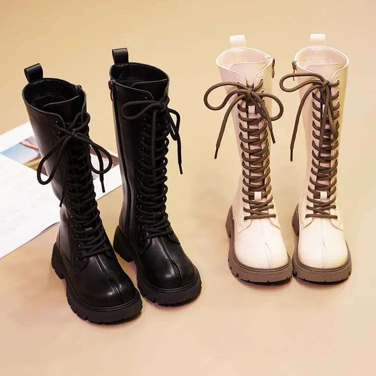 西9060女童靴子童鞋2025秋冬新款加绒长靴儿童过膝高筒靴小公主鞋