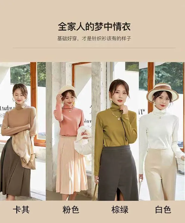 女士高领暖暖衣打底衫百搭保暖气质