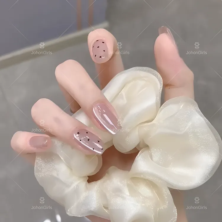 JohonGirls'/琴岛小嫚【 初夏波点 】夏日轻奢气质猫眼手工穿戴甲片