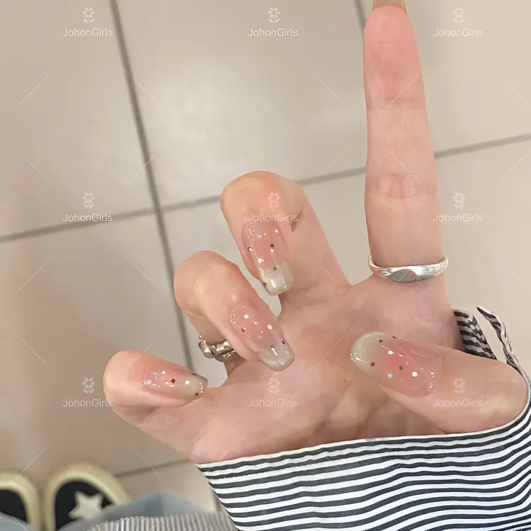 JohonGirls'/琴岛小嫚【暮秋枫情】夏日百搭显白波点猫眼手工穿戴甲