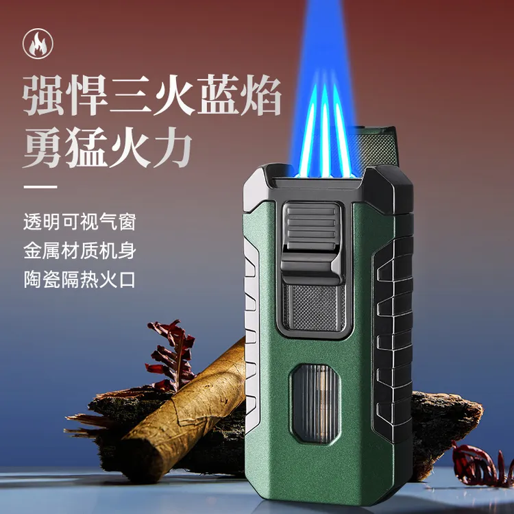 1强悍防风打火机大容量气仓便携充气礼品火机现代简约个性定