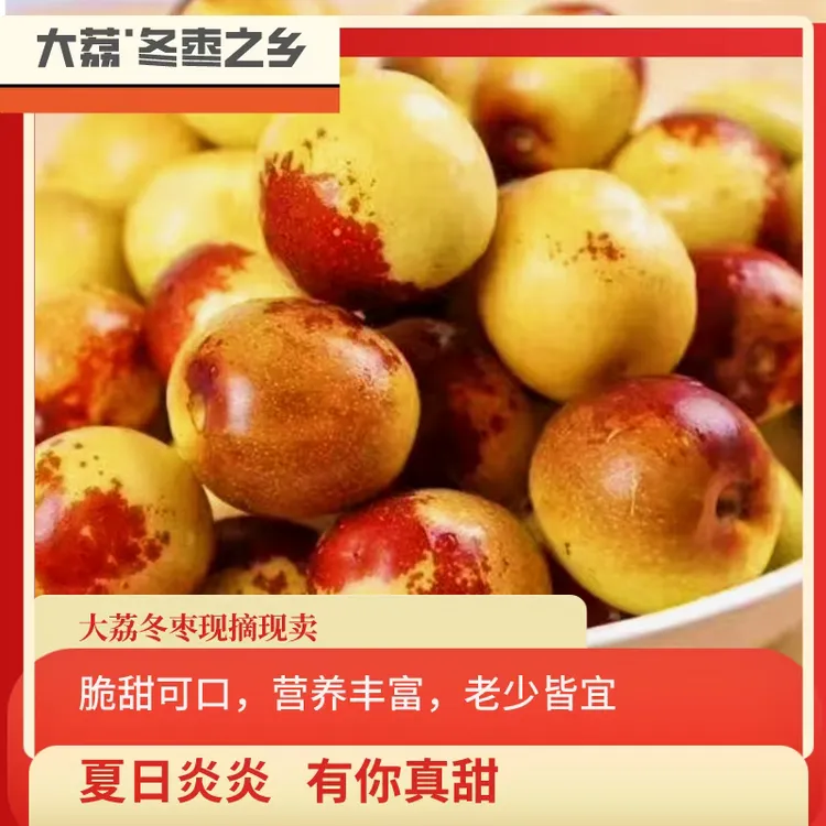 陕西大荔冬枣脆甜皮薄原产地现摘现发！4.8斤左右！特大果！京东快递