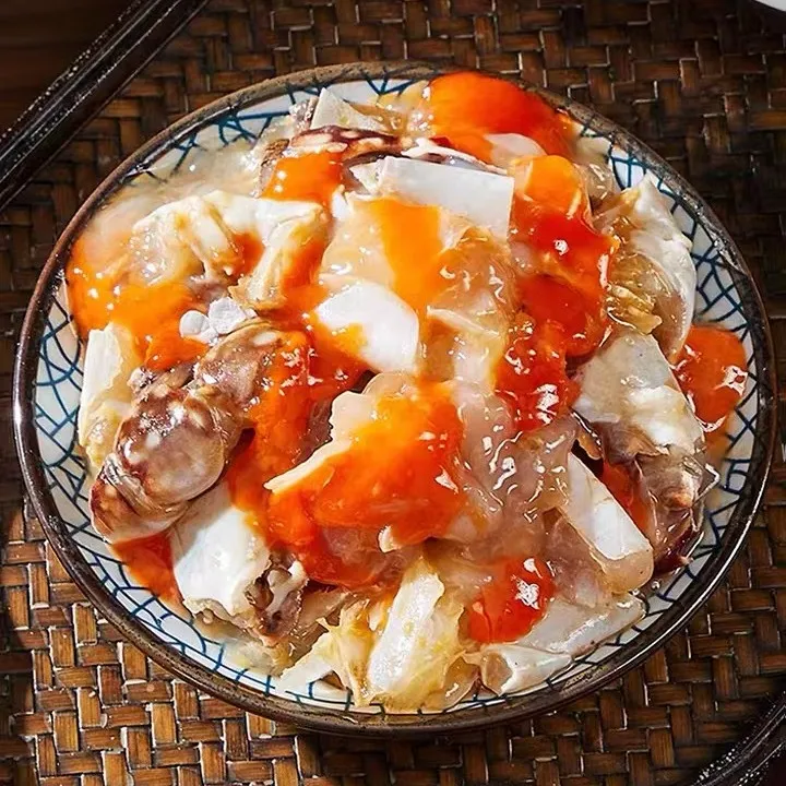 【冷冻保存】红膏蟹糊蟹肉酱罐装即食宁波蟹酱腌制蟹膏蟹黄顺丰280g