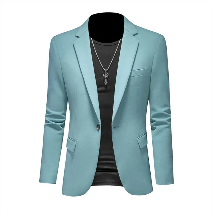 男士弹力西装外套商务休闲便西韩版修身时尚西服上衣潮男装男款