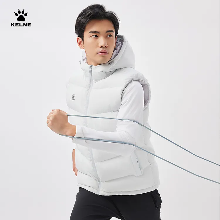 【卡尔美运动棉马甲】甄选连帽马甲男女款秋冬防寒休闲马夹流光风