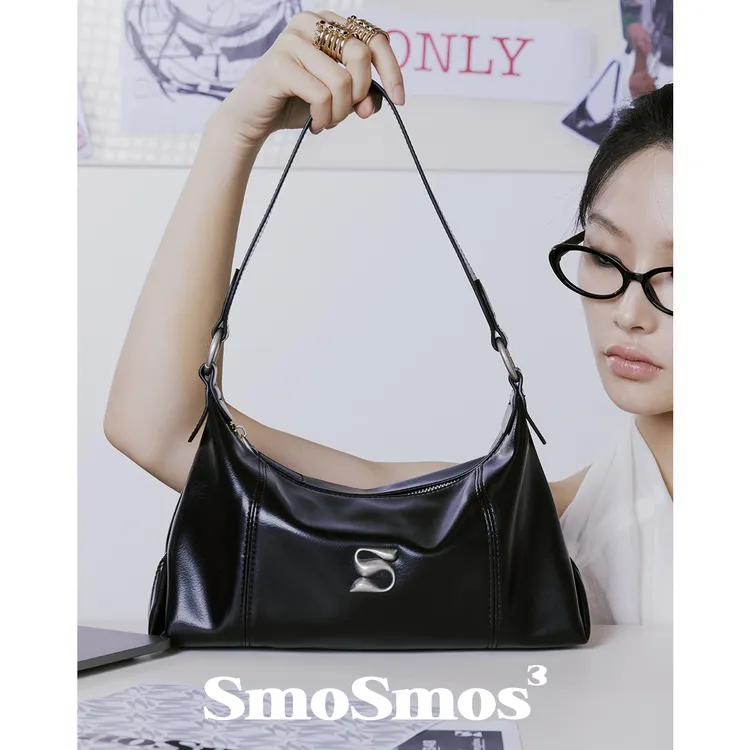 SmoSmos 【海妖包】赛恩包原创黑色腋下包高级感单肩小众女包新款