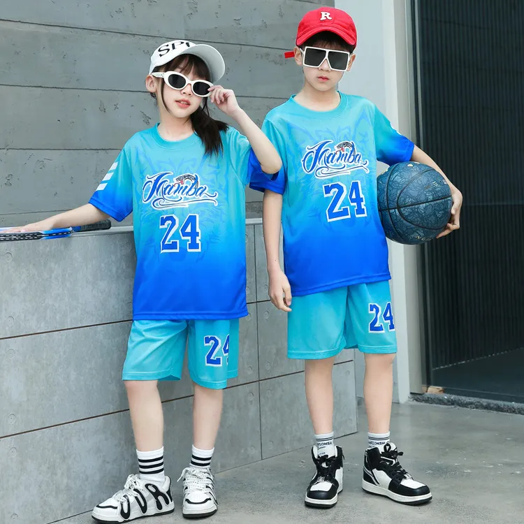 通用小学生训练夏装夏季女童运动套装运动风B类中大童男童运动服