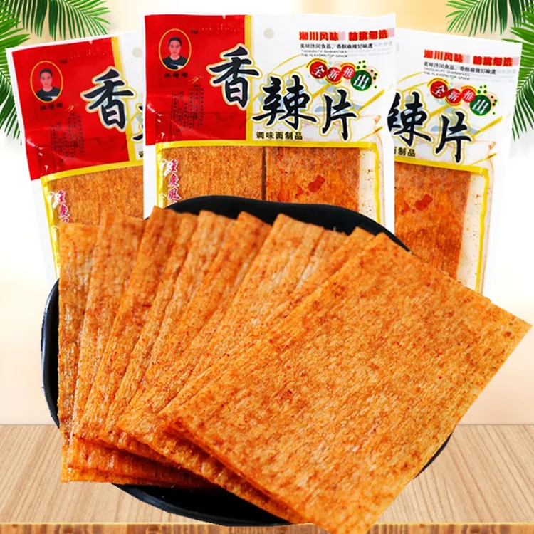 池珊珊香辣片干的硬的辣条老式童年大辣片儿时怀旧麻辣片零食解馋