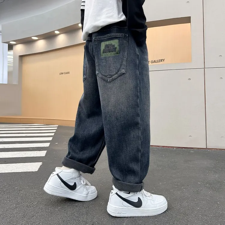 童装男童裤子2025新款休闲长裤男孩春秋季儿童牛仔裤潮