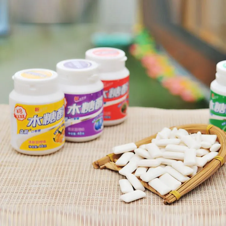 【发三瓶】益箭木糖醇清新口香糖批发水果味糖果年货零食