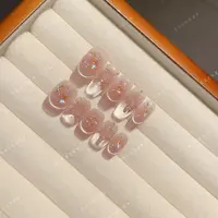 【繁花似锦】纯手工穿戴甲美甲穿戴光疗甲冰透渐变流行纯欲春夏