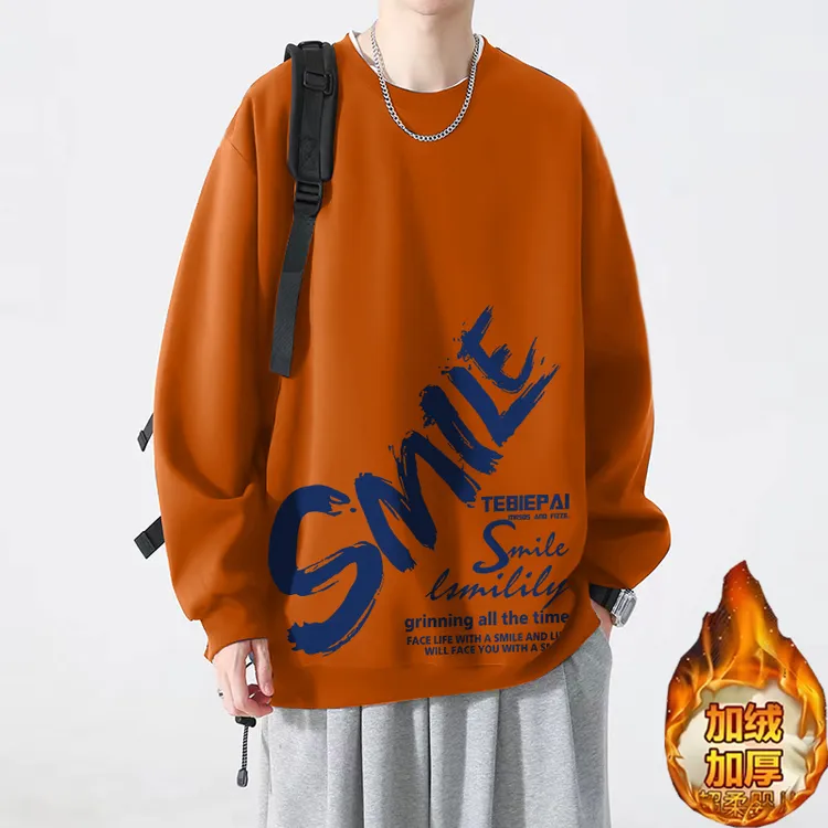 80-300斤胖子卫衣男休闲套头衫秋冬加绒潮牌圆领大码宽松长袖上衣