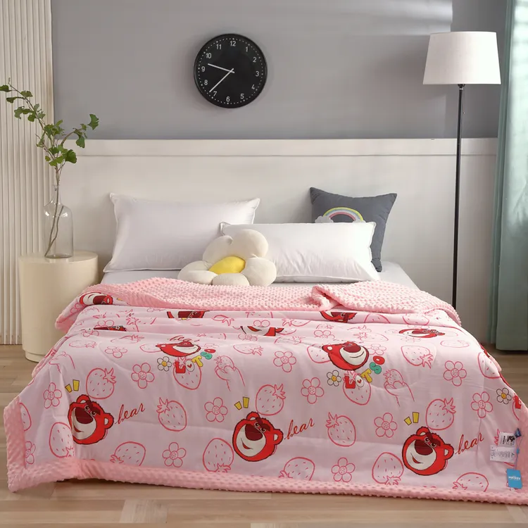 迪士尼安抚豆豆被春秋被夏被空调被四季空调绒豆豆被加厚冬被