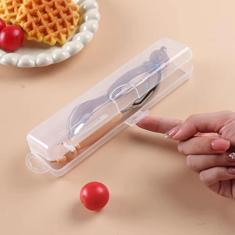 空盒大号餐具收纳盒餐具盒子便携式外带学生筷子盒筷子勺子塑料盒