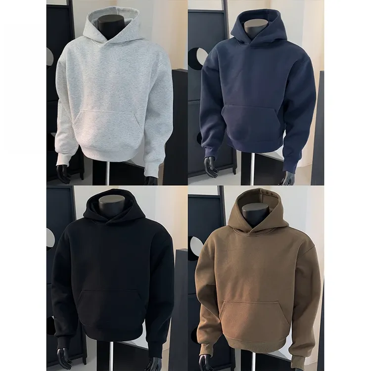 cleanfit美式连帽vibe12色基础纯色百搭重磅卫衣男士休闲复古宽松