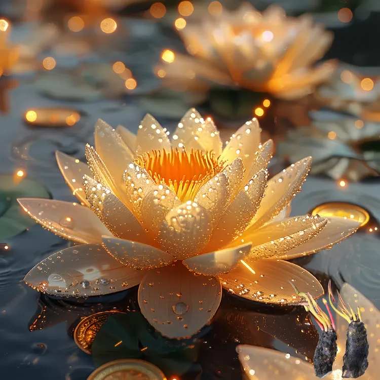 大睡莲带花包水养根块池塘莲花浴缸四季盆栽植物庭院莲花荷花苗